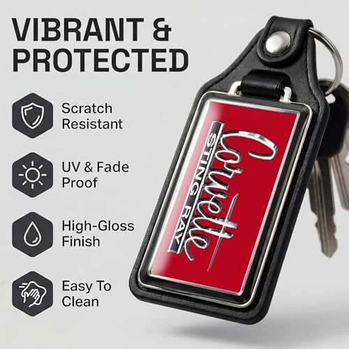 Image of Brotherhood Car Key Chain for Corvette - Classic Models Keychain for Men and Women Gift Key Ring Key Chain