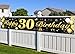 Produktbild Armbracen 30. Geburtstag Banner - Große Schwarze Stoff Gold Glitter Zeichen Banner für 30. Geburtstag Party Dekorationen