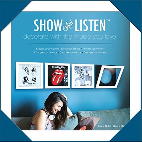 Show & Listen Vinyl Record Frame, White Cover