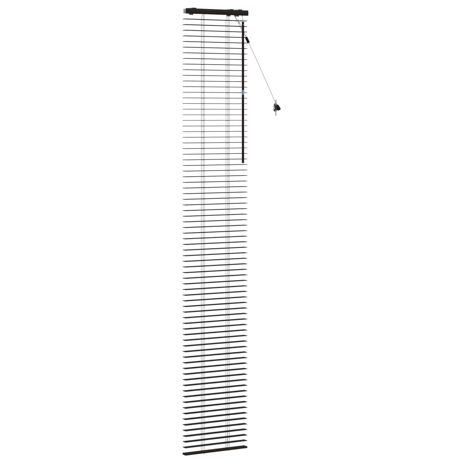 Tenda Veneziana Legno Paulownia Marrone Scuro 45 x 250 cm | Schermo per la privacy regolabile in legno naturale, adatto per soggiorno, camera da letto, studio e ufficio.