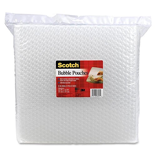 Scotch Bubble Pouches, 13 in x 13 in, 8 Pouches (8036)