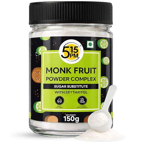 Image of 5:15PM MonkFruit Powder Complex with Erythritol | Monk Fruit Powder Complex I MonkFruit I Monk Fruit For Cooking & Baking-150g