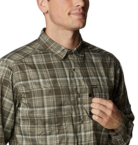 Image of Columbia Men Omni-Shade Silver Ridge Utility Lite Plaid Hiking and Trekking Long Sleeve Shirt
