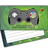 Einladungskarten Spielkonsole Game on Gamer Gaming Einladung Mädchen Jungs Kinder Kindergeburtstag Graffiti Pirat Sport Karte LAN-Party Computer Controller Galaxy Tablet Handy Heroes pad