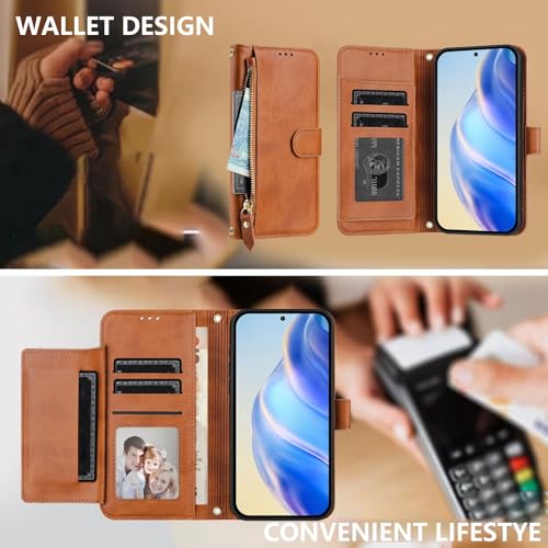 Housse Samsung S21 Plus verte avec portefeuille zippé pour vos sorties quotidiennes - 2