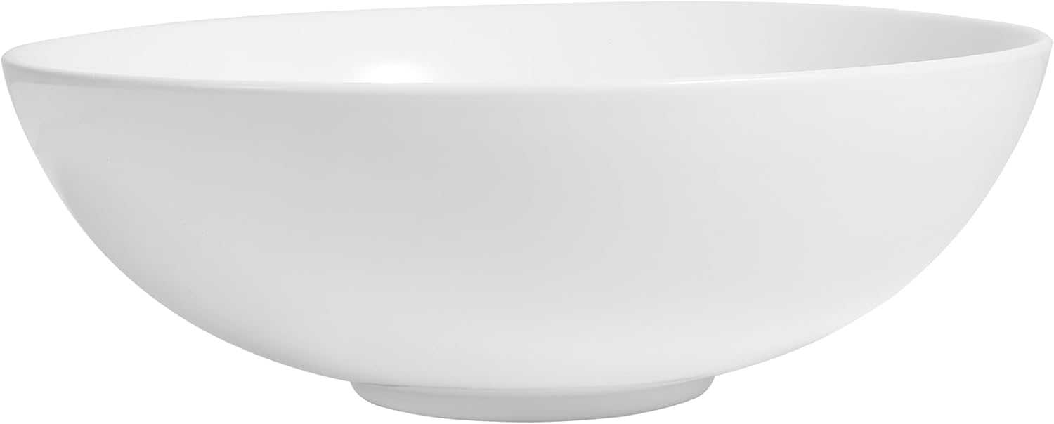 JONATHAN Y SNK1008A Modern Round Ceramic Vessel Sink, 15.5" White Bathroom Sink Above Counter, Contemporary Porcelain Vanity Sink Bowl, Art Deco Vanity Top Basin for Lavatory and Powder Room
