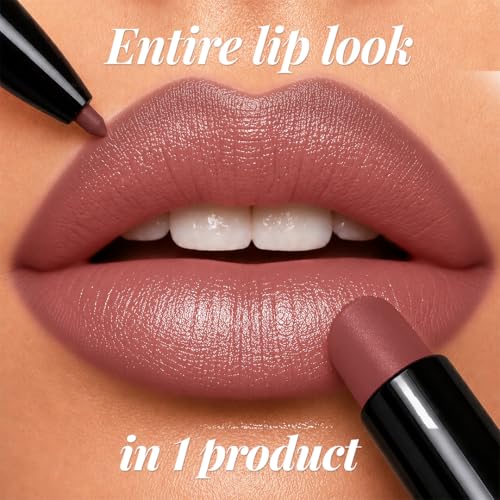 Image of Staze Twin Flame 2-in-1 Lipstick + Lip Liner Duo | High-shine Long Lasting Glossy Lipstick | Smooth Transfer-proof Matte Lip Liner | Perfectly Complementing Lip Combo | 03 Match-Made | 2g