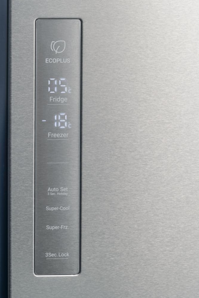 Haier - Réfrigérateur multi-portes CUBE 90 Series 5 HCR5919ENMM - 4 Portes, Total No Frost, MyZone, Humidity Zone, Compresseur Inverter, LED, 908x748x1905 mm, Classe E, New Platinum Inox
