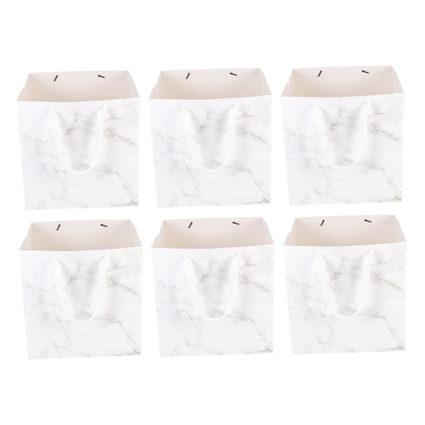 Healeved 6piezas Bolsa De Diseño De Mármol Para Cumpleaños y Flores Bolsa De Transporte Decorativa Para Pasteles y Práctica y Ligera