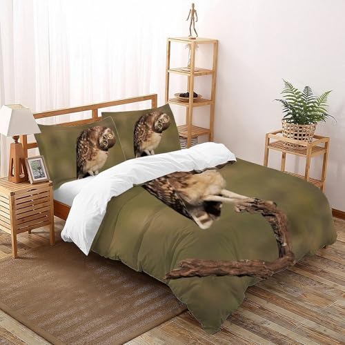 Housse de couette double imprimé 3D animaux en microfibre douce et infroissable - 2