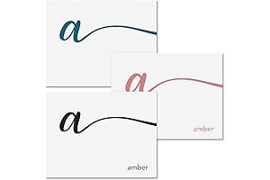Cursive Initial Personalized Note Cards - Capture Special Moments with Grace
