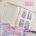 Lora Rossie Kpop Photocard Binder with 6 Stickers Sheet & 50 Shinning Protective Card Sleeves Kpop Photocard Holder Book, A5 Binder Photocard Album 25 Inner Pages with 200 Pockets 6 Ring (Pink)