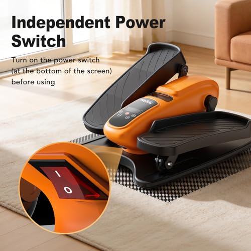Image of Under Desk Elliptical Machine,Leg Exerciser While Sitting for Seniors with 12 Adjustable Speed RF Remote Control,Quiet & Portable Mini Seated Pedal Exerciser with Non-Slip Mat for Home Office