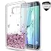 Galaxy S6 Edge Plus Glitter Case with 3D Pet Screen Protector [2 Pack], LeYi Bling Shiny Girls Women Moving Quicksand Liquid Protective Phone Case Cover for Samsung S6 Edge+ ZX Rose Gold