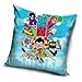 Le fantasie di casa Federa Copri Cuscino in Poliestere 40 x 40 Teen Titans Blu.