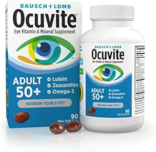 Ocuvite Eye Vitamin & Mineral Supplement, Contains Zinc, Vitamins C, E, Omega 3, Lutein, & Zeaxanthin, 90 Softgels