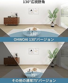 Amazon.co.jp: 【投光威嚇・双方向通話・130°超広角】OHWOAI POE