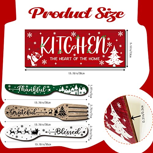 YLOLUL-4-Pieces-Christmas-Kitchen-Decor-Eat-Sign-Set-Fork-and-Spoon-Wooden-Hanging-Wall-Decor-Art-Rustic-Country-Farmhouse-Kitchen-Xmas-Santa-Snowman-Wall-Art-Sign-for-Dining-Room-Home-Decor YLOLUL 4 Pieces Christmas Kitchen Decor Eat Sign Set Fork and Spoon Wooden Hanging Wall Decor Art Rustic Country Farmhouse Kitchen Xmas Santa Snowman Wall Art Sign for Dining Room Home Decor