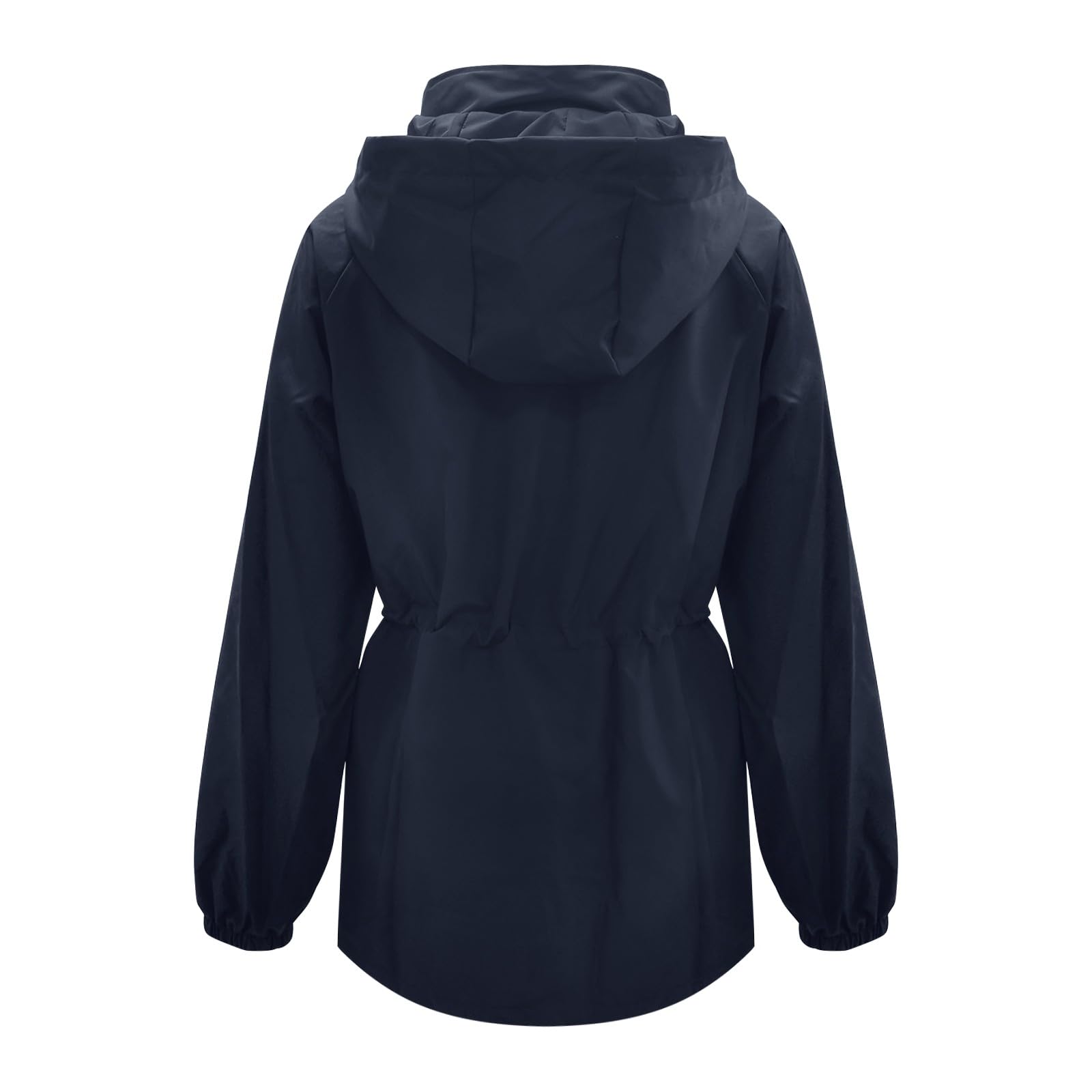Impermeabile Da Donna, Lungo, Con Cappuccio, Trench Foderato, Giacca A, Viaggio Abbigliamento Estivo Vento Tecnica Running Jacket Antipioggia Donna Nero Cappuccio Invernale Trekking