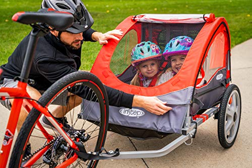 Instep Bike Trailer for Kids, Single and Double Seat, Single Seat, Red - Thumbnail 6