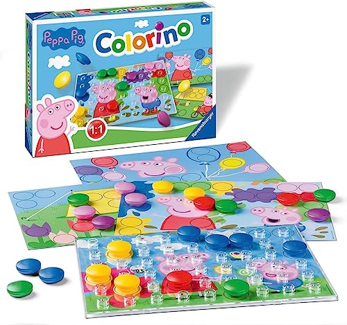 Ravensburger - Colorino - Peppa Pig - Jeu Éducatif - Jeu d'apprentissage des Couleurs et Manipulation - Motricité et créativité - À partir de 2 Ans - 20892