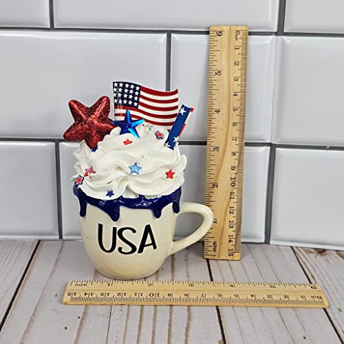 Mini taza patriótica para decoración 4 de julio miniatura 2
