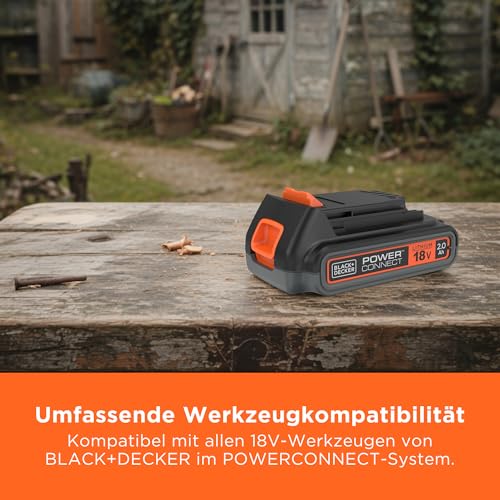 Black+Decker 18V Akku- und Ladegerät-Starter-Set, mit 2,0Ah Lithium-Ionen-Akku und 2A Schnellladegerät… – Ansicht 4