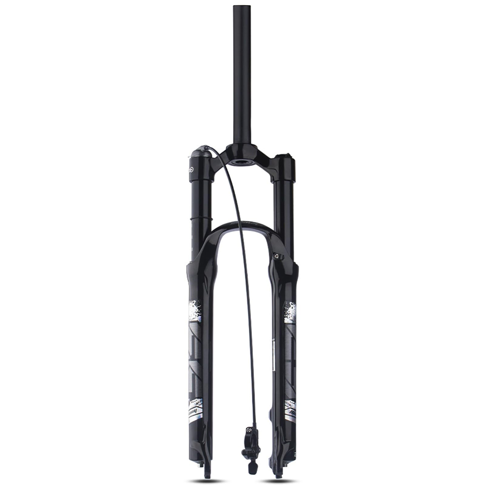 WIQUYBML 26/27.5/29 Inch Mountain Bike Suspension Front Fork, 100Mm Travel, Straight Tube Wire-Controlled Air Fork Magnesium Alloy Shock-Absorbing A,27.5inch