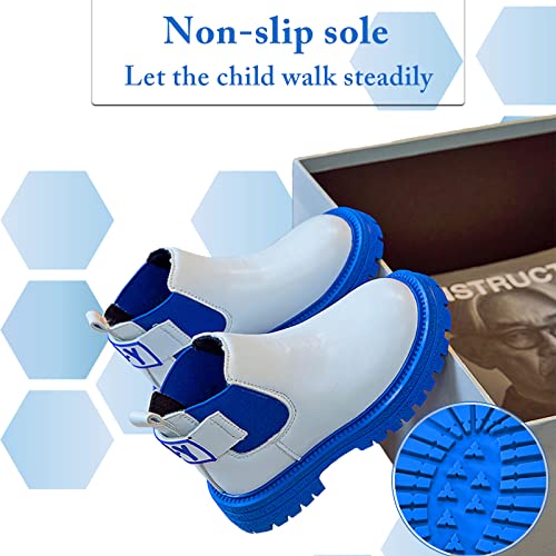 Mnplciea Boys Girls Waterproof Ankle Boots Kids Winter Outdoor Fashion Flat Combat Boots(Toddler/Little Kid/Big Kid)3