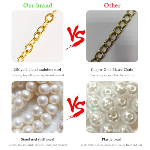 Pearl Bracelets for Women, Dainty Gold Bracelet Silver Prom Pearl Jewelry for Wedding, Trendy Daisy Bracelet Heart Bracelet as Simple Bridesmaid Gifts Floral Jewelry Brazaletes Para Mujer