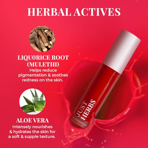 Image of Just Herbs Water Baby Smudge & Transfer Proof | 12hrs Stay | Richly Pigmented Infused with Aloe Vera Multipurpose Water Tint for Lips, Cheeks and Eyelids for Women