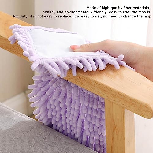 Recharges de serpillère en chenille violette pour balai à franges plates - 4