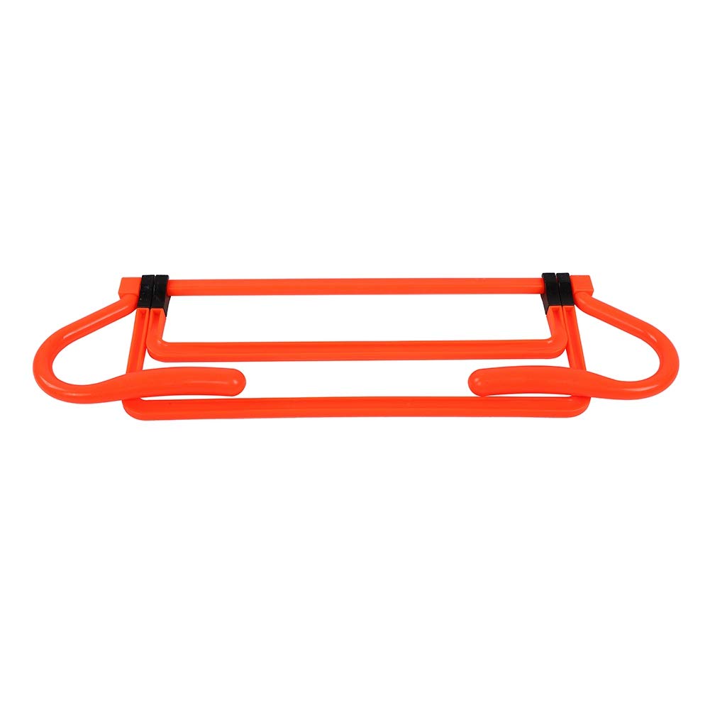 Hurdles de Entrenamiento de Fútbol Ajustable para la Velocidad Agilidad con 4 Alturas, Material PVC Hurdles Entrenamiento Fútbol Naranja Brillante Adecuados para Otros Deportes, Diseño Portátil
