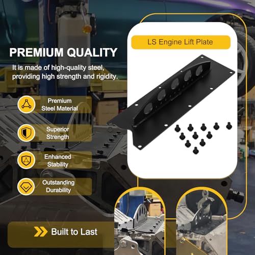 LS Engine Lift Plate Engine Hoist Picker Crane Lift Plate Fit for Chevy LS Series LSX LS LS1 LS2 LS3 LQ4 6.0 6.2 5.3 4.8 Gen III 3 by Camoo - Image 3