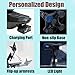 Juodkeo All Terrain Electric Wheelchair with Adjustable Footrest, Brushless Silent Motor, Anti-Tip Wheels, for Travel, Shopping,with Light and Crutch