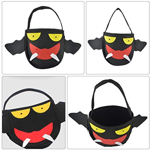 KESYOO Bolsa de Halloween em forma de morcego assustadora para balde de Halloween ou lembrancinha de