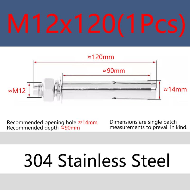 Stainless Steel 304 Expansion Bolts for Concrete Wall Fixing