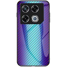Compatible with Infinix GT 20 Pro 5G Case,Anti-Drop 2 in 1 PC Glass Back Panel+TPU Phone Case Cover Blue