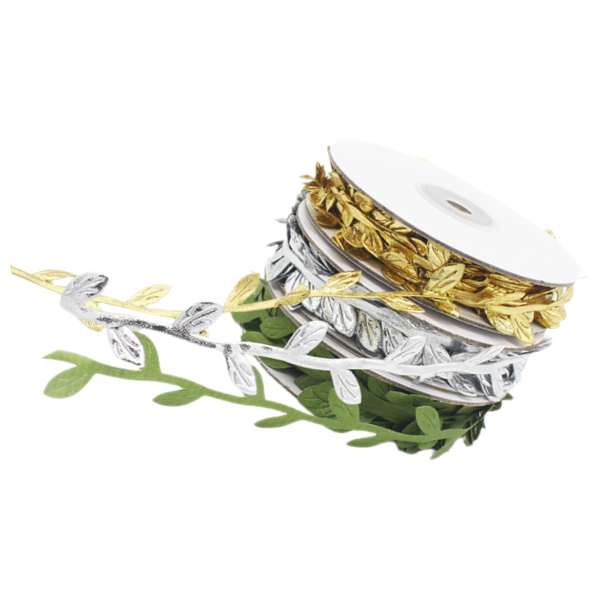 Angoily 5 Sätze Blätterbänder Dekorative Blattform Geschenkband Für Diy Geschenkverpackung Und Partydekoration Für Thanksgiving Und Festlichkeiten 3 Rollen * 5