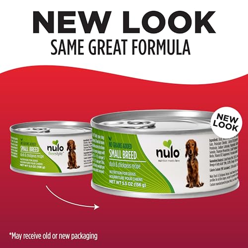 Image of Nulo Small Breed Grain-Free Duck & Chickepeas Recipe Adult Wet Canned Dog Food 5.5 Ounce, 24 Cans