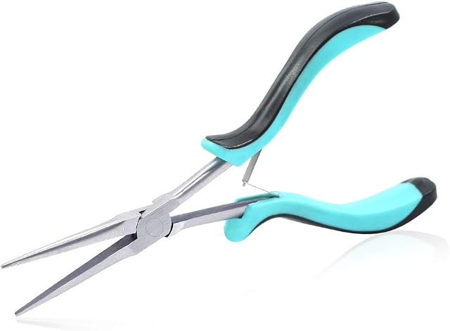 SPEEDWOX 7 Inches Mini Needle Nose Pliers Small Long Reach Needle Nose Pliers Extra Long Nose Pliers Tool for Jewellery Making Beading