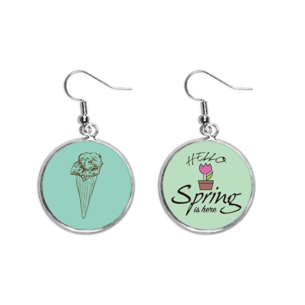 Pendientes de primavera diseño helado de chocolate crujiente para regalar 5