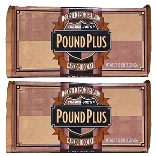 Trader Joes 54% Cocoa Dark Chocolate HUGE POUND PLUS Candy Bars 2 PACK NO ARTIFICIAL FLAVORS NO PRESERVATIVES