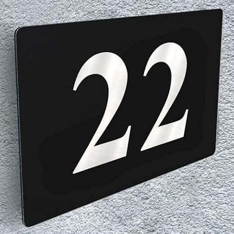 Personalised Black Aluminium House Number Plaque Cover