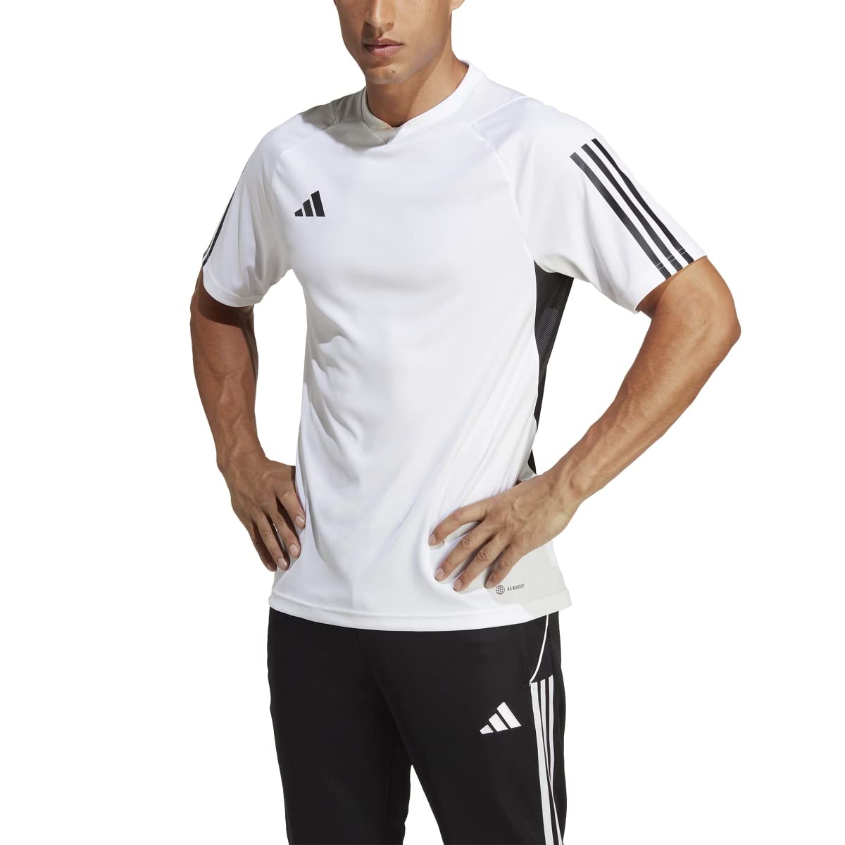 adidas Men's Jersey (Shorts Sleeve) Tiro 23 Competition Jersey, White/Black, IC4565, Size L - Image 2