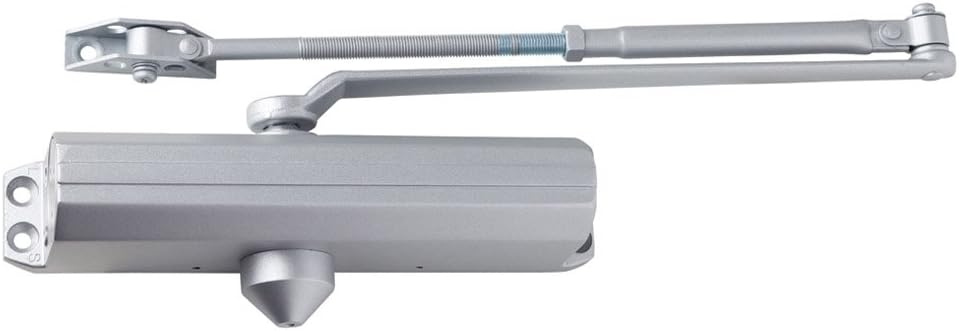 Dexter Commercial Hardware DCL2000-STD-LESS-RW/PA-ALUM, Light Duty Hold, Open arm Surface Door Closers with Less Cover, 689/ALUM, Aluminum