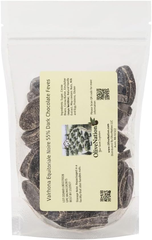 Valrhona Equatoriale 4661 55% Dark Semi Sweet Chocolate Callets - 1/2 pound