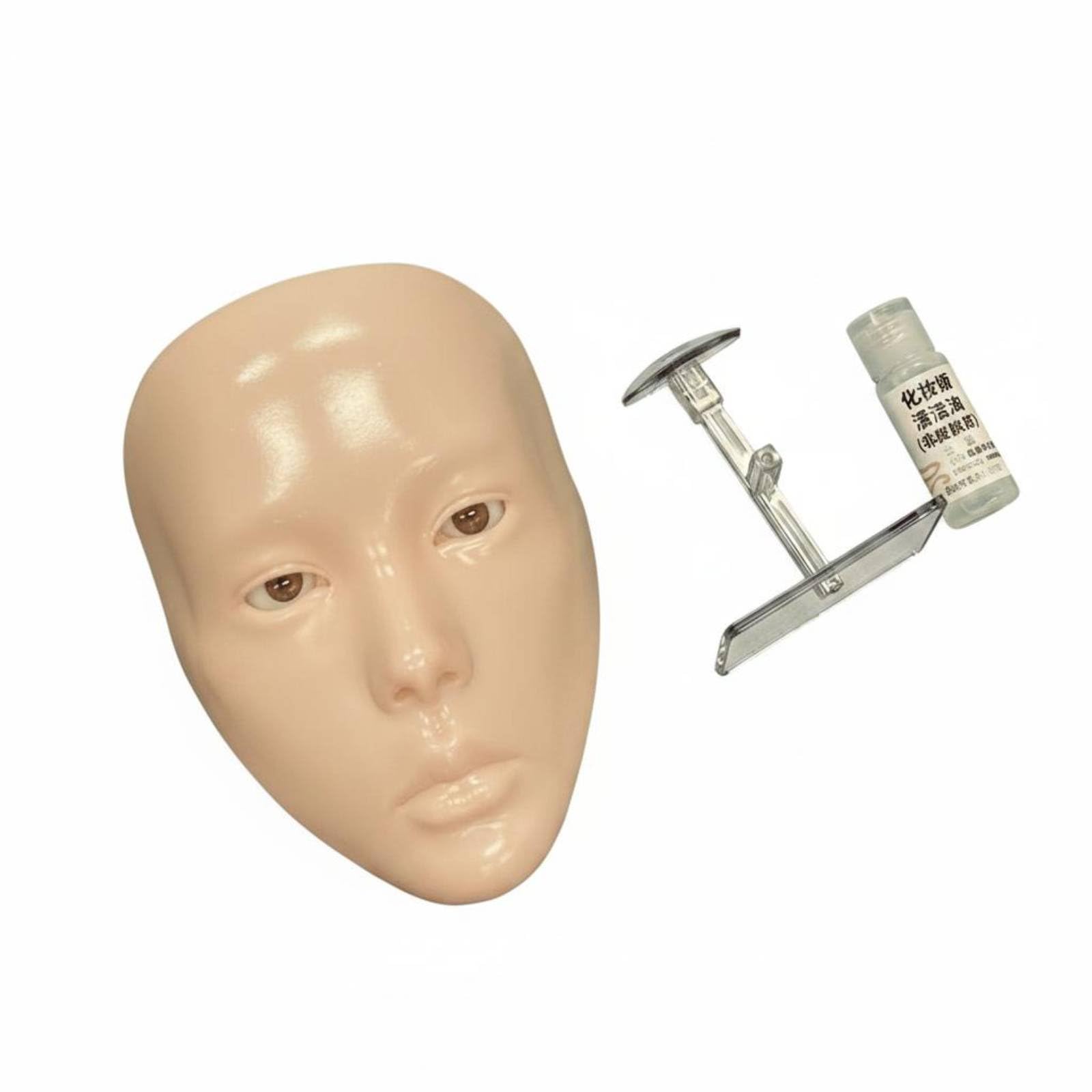 Realistic Texture Silicone Makeup Practice Board Easy to Clean 3D Makeup Practice Face for Students, Beginners, Practice Board Set-image-45