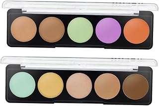 HONMEET 2 Conjuntos De Corretivo Corretivo De 6 Cores E Corretivo Cosmético Creme Corretivo Creme De Base Natural Creme De Camuflagem Facial Corretivo Base Corretivo Marcas De Acne