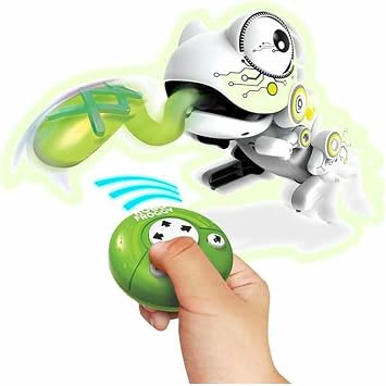 Bizak Berni The Robotic Frog, Jumps and pulls Out his Magnetic Tongue to Catch Food, Jumps, aims and Catches, Includes 2 Sets 62008526